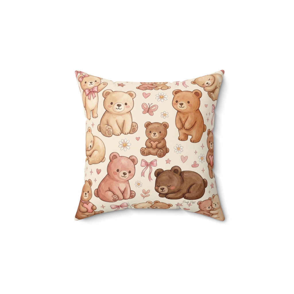 Bearly Cute.  Pearly Petals Pillow