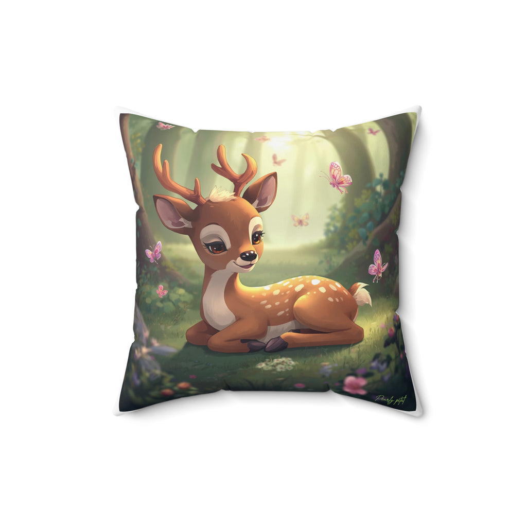 Deerly Cute, Pearly Petal Pillow