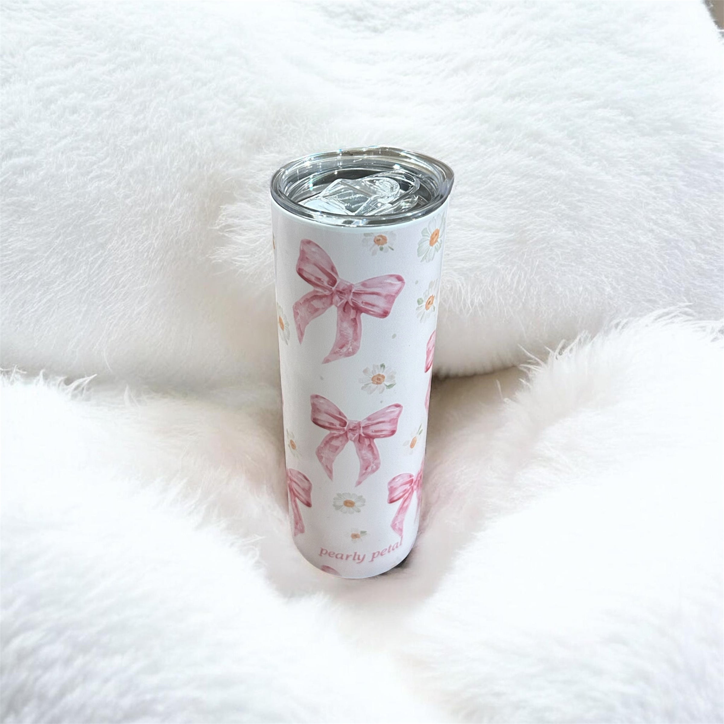Oopsie Daisy Bow, Pearly Petals Tumbler