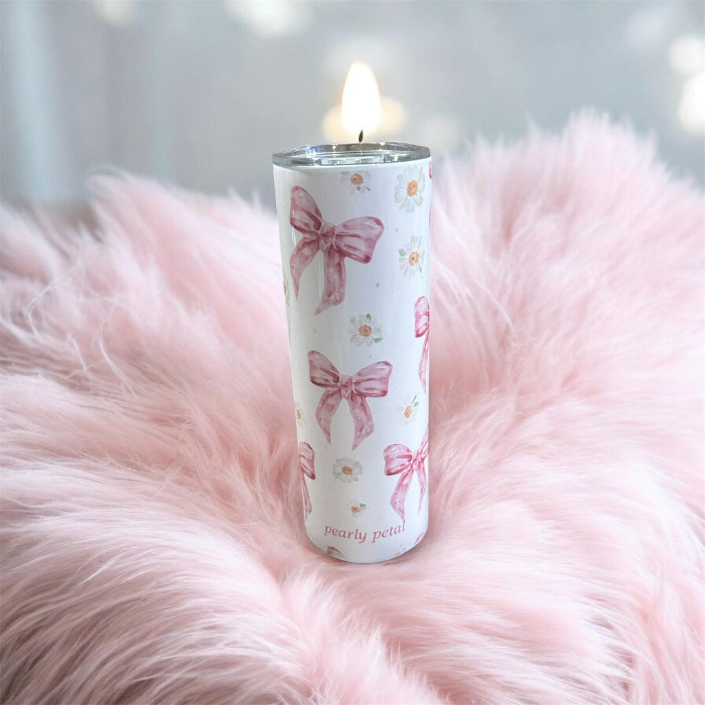 Oopsie Daisy Bow, Pearly Petals Tumbler